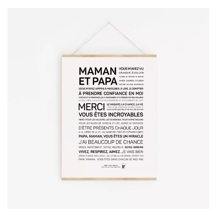 Affiche A3 - Maman et Papa