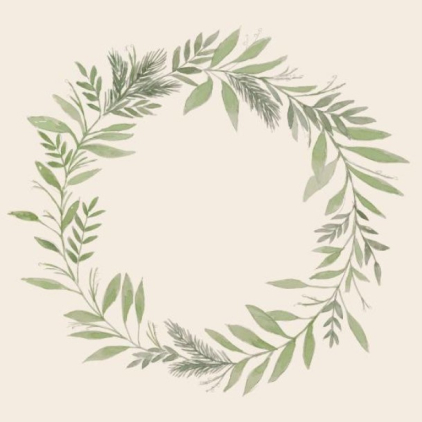 Serviettes en papier - Green Wreath - 20 pces - 95946-00