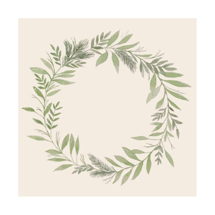 Serviettes en papier - Green Wreath - 20 pces - 95946-00