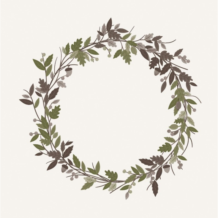 Serviettes en papier - Autumn Wreath - 20 pces - 95971-00