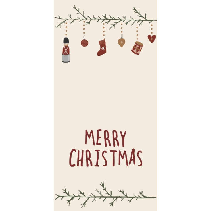 Serviettes en papier - Merry Christmas and Christmas garland - 16 pces - 95951-00