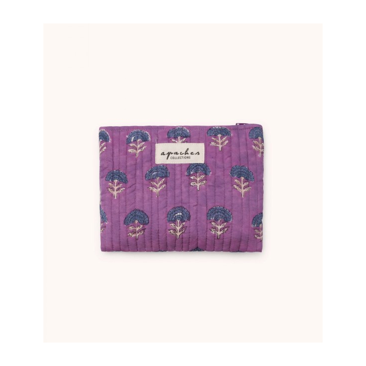 Mini pochette Mana - Florets - Fuchsia