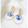 Boucles d'oreilles Milou bleu - D001