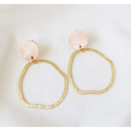 Boucles d'oreilles Britt rose - D015