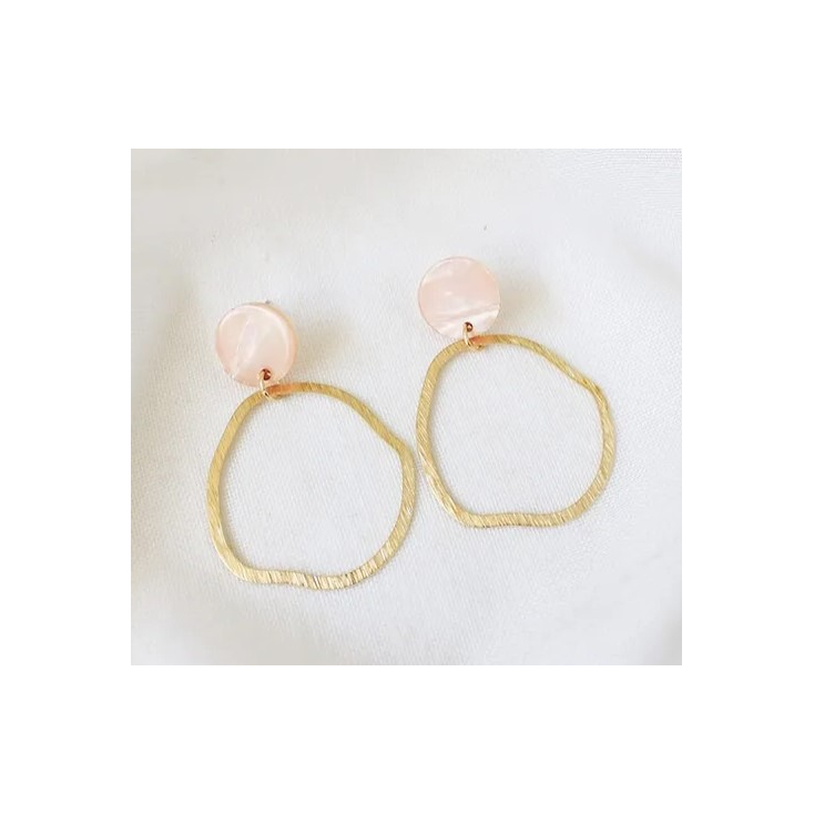 Boucles d'oreilles Britt rose - D015