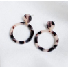 Boucles d'oreilles Juliette acetate grise - C073