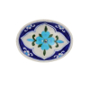 Soap Dish - blue pottery - fleur - POR150