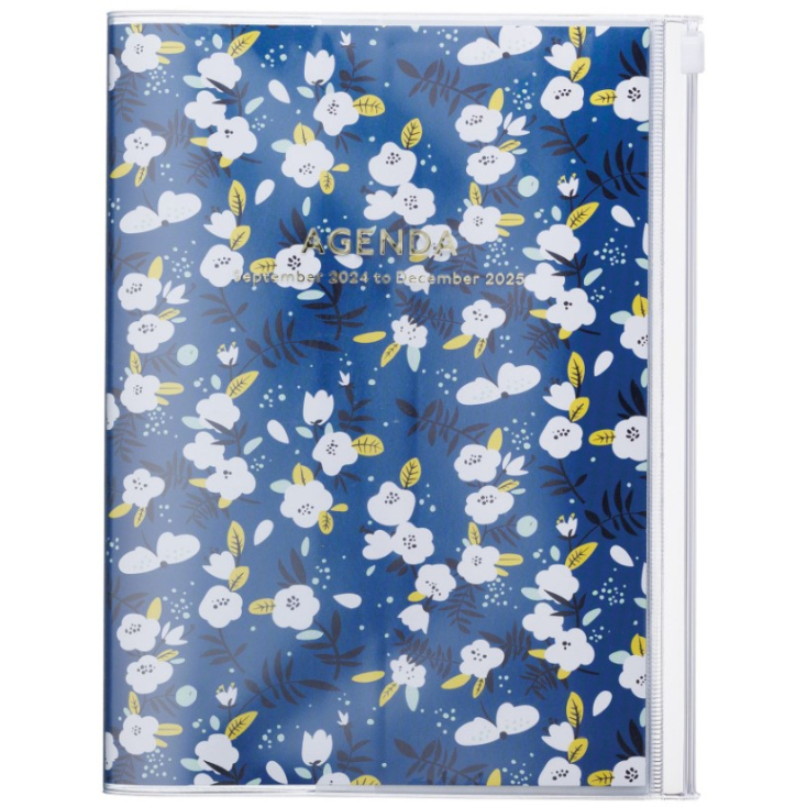 Agenda Flower Pattern A6 2024-2025 - Green