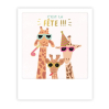 Mini carte postale - giraffe party - MP0792FR