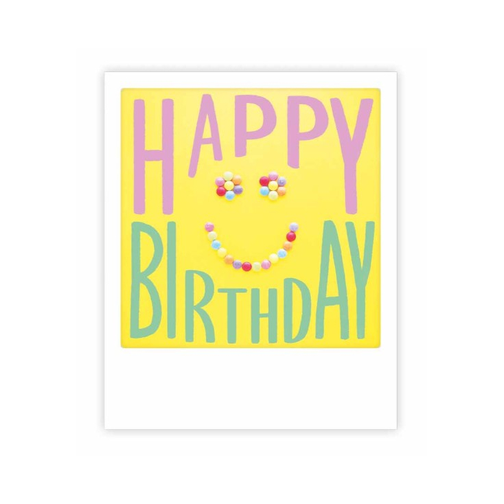 Carte postale - happy birthday smiley - ZG1549EN