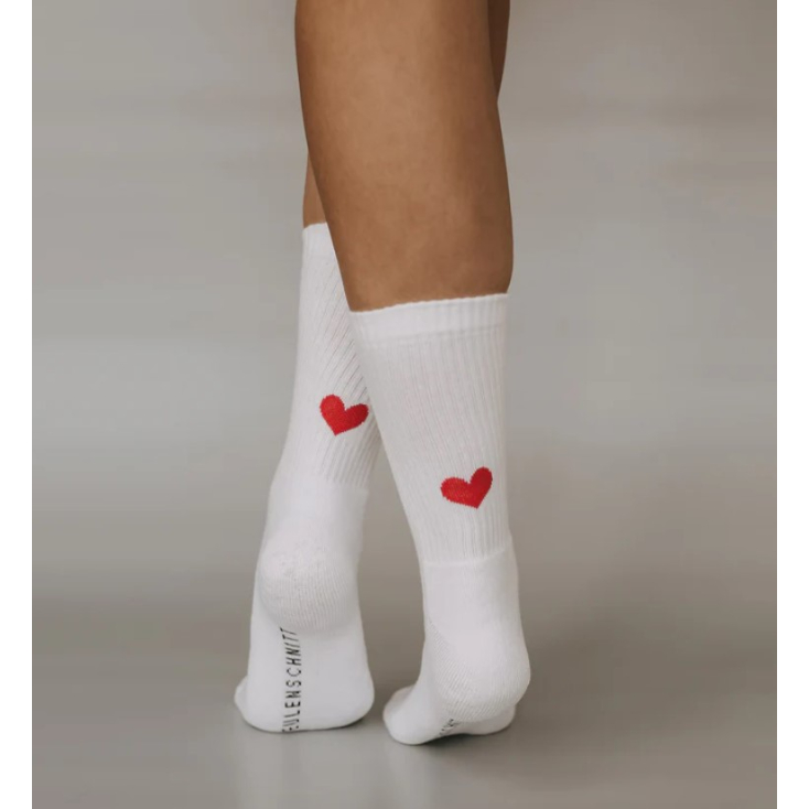 Chaussettes 35/38 - coeur rouge