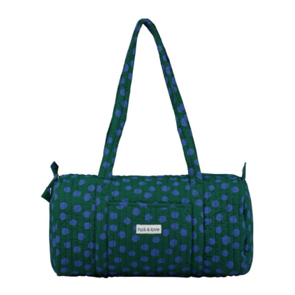 Weekend Bag - Green dots