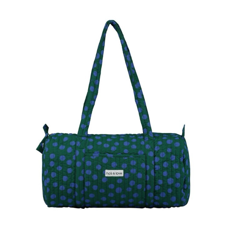 Weekend Bag - Green dots