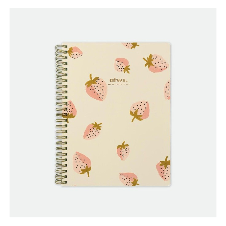 Carnet de notes à spirale - fraises