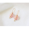 Boucles d'oreilles - Manon - rose - D019