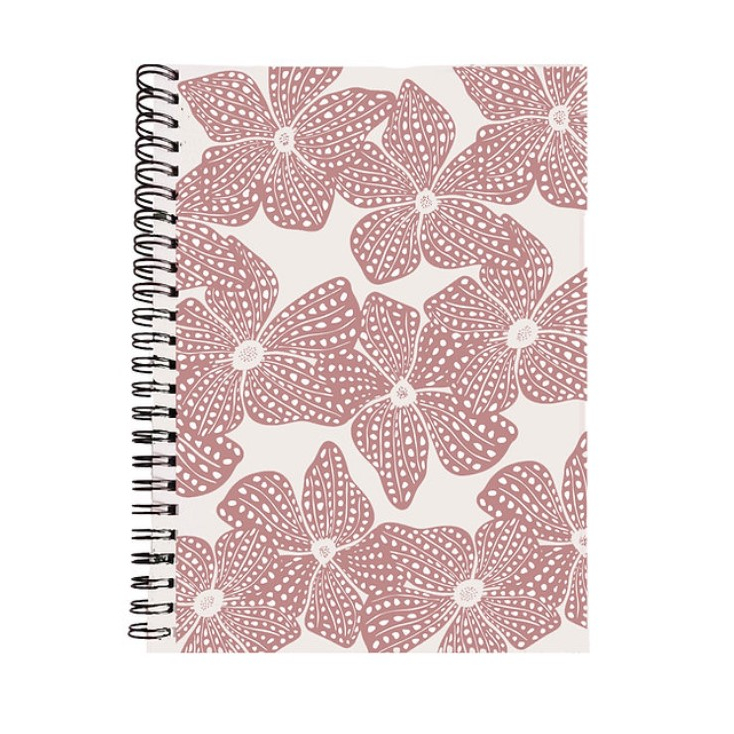 Carnet à spirales - Blooming - Glittery pink