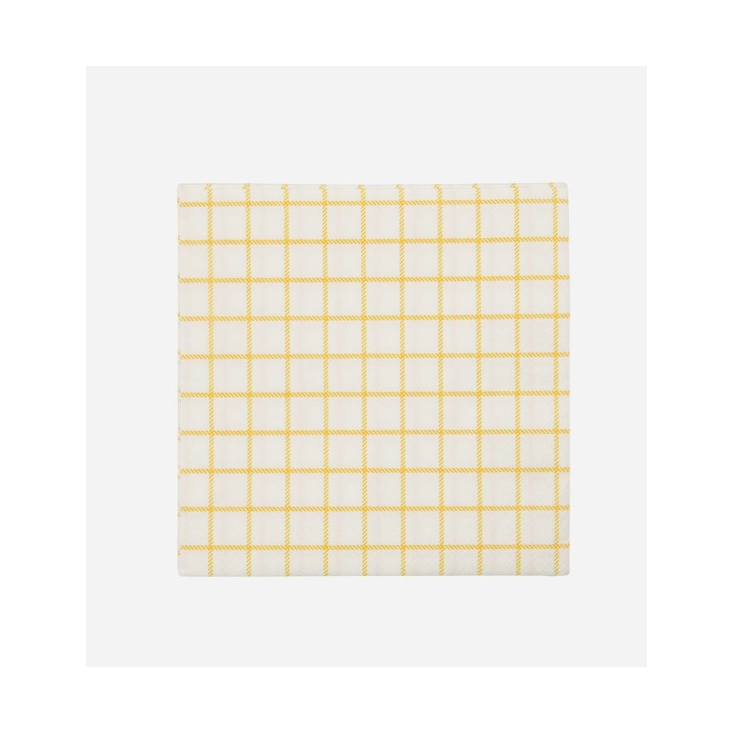 Napkins - Check yellow