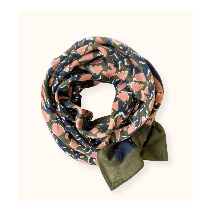 Big Foulard Latika - Tulipe - Kaki