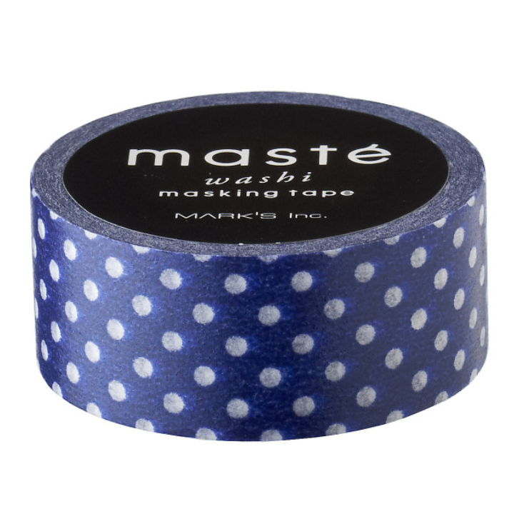 Masking Tape - Masté - MKT40NV - Navy Polka Dots