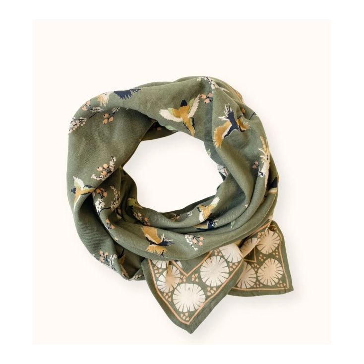 Foulard Latika - Cerisier - Eucalyptus