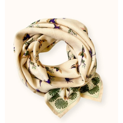 Foulard Latika - Cerisier - Kaki