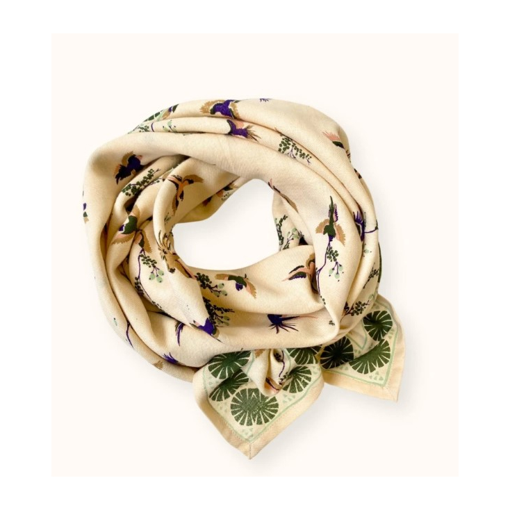 Foulard Latika - Cerisier - Kaki