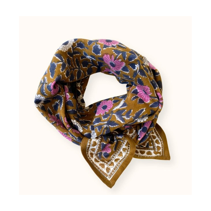 BIG Foulard Latika - Coeur - Tapenade