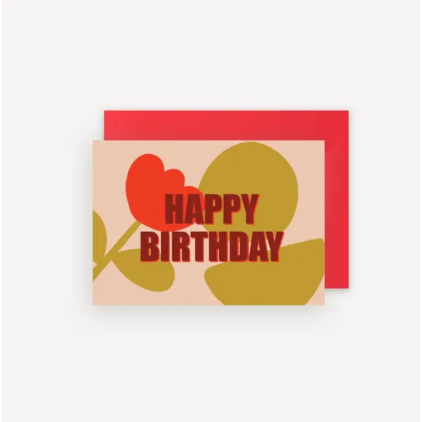 Carte avec enveloppe - Happy birthday geo