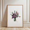 Affiche A3 Violet Flowers