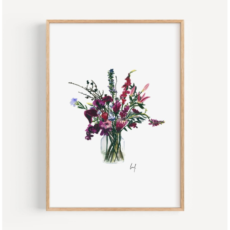 Affiche A4 Violet Flowers