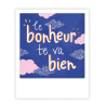 Mini carte postale - Le bonheur te va bien - MP1067FR