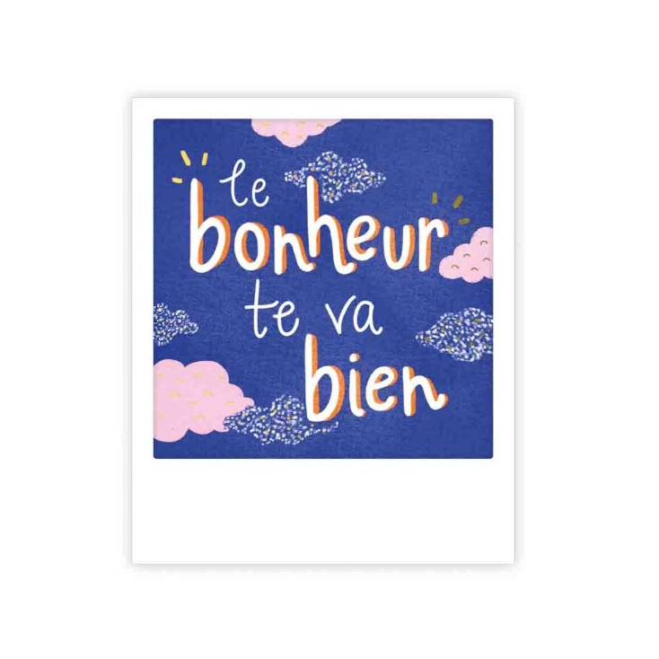 Mini carte postale - Le bonheur te va bien - MP1067FR