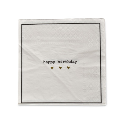 Serviettes en papier - happy birthday - pack de 20 - 016421