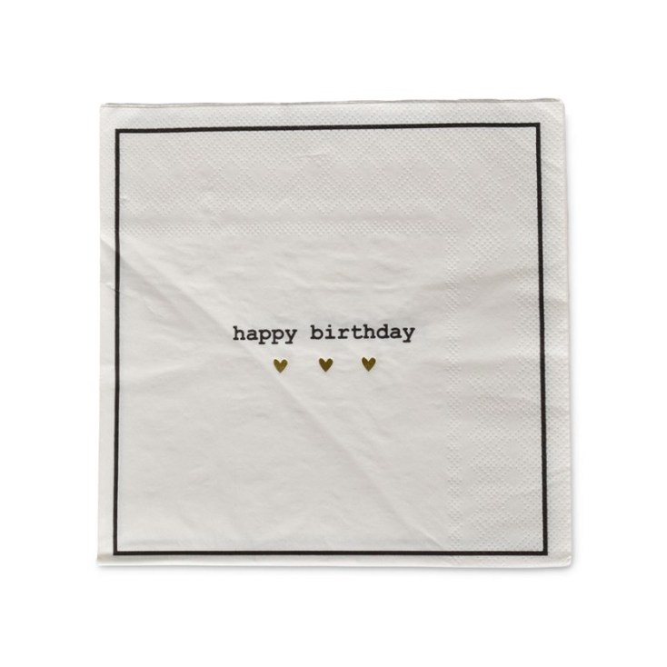 Serviettes en papier - happy birthday - pack de 20 - 016421