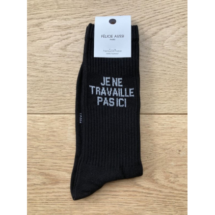 Chaussettes - Je ne travaille pas ici - noir - 40/45