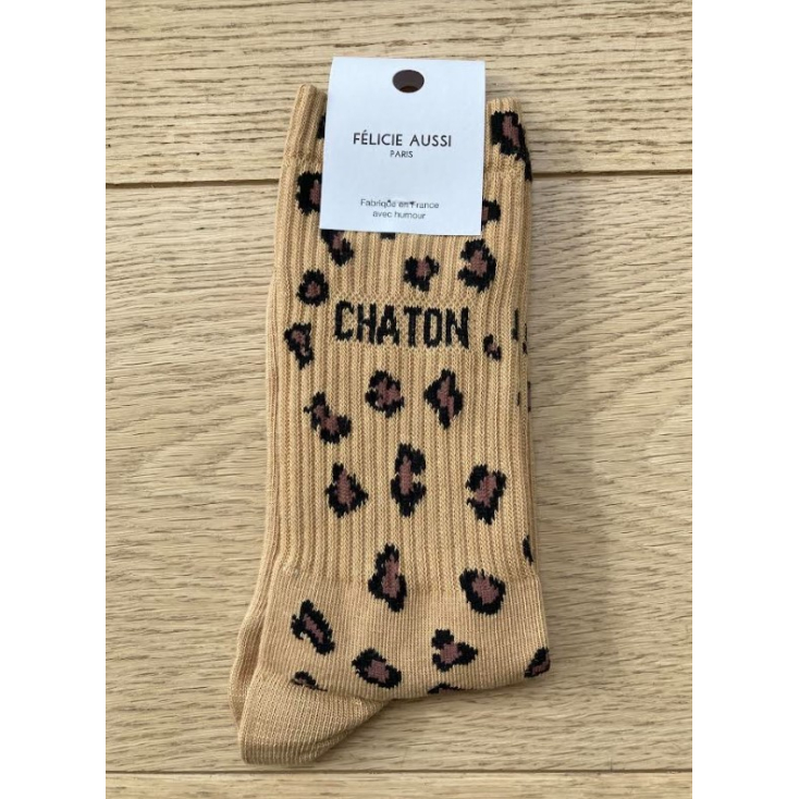 Chaussettes - Chaton - rose chinées 36/40