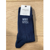 Chaussettes - Good bitch - bleu paillettes - 36/40