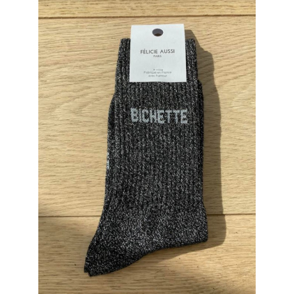 Chaussettes - Bichette - noir paillettes - 36/40