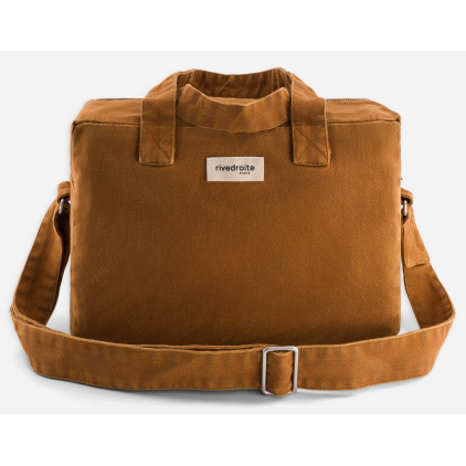 Sauval - Le city bag en coton recyclé - Brown Leaf - Automne 2024