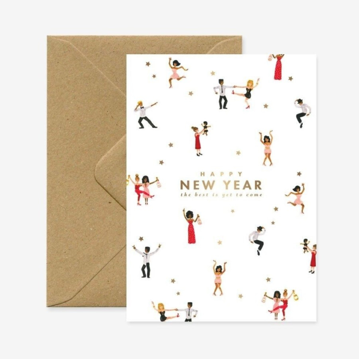 Carte A6 avec enveloppe - HNY Dancers