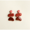 Boucles d'oreilles - Jolene - Pink/Red/Burgundy