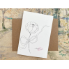 Carte Postale Double - Merci pivoine