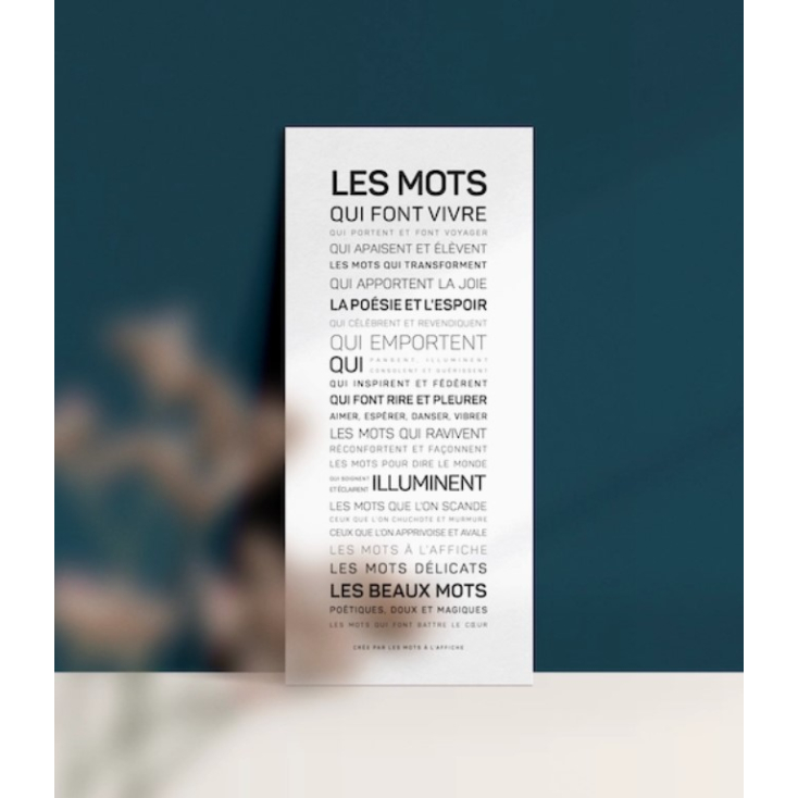 Marque-page - Les mots