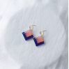 Boucles d'oreilles - allure - 03 - rose et bleu