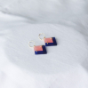 Boucles d'oreilles - allure - 03 - rose et bleu