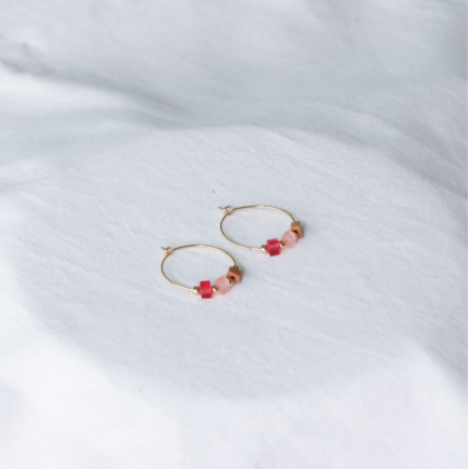 Boucles d'oreilles - allure - 08 - rose