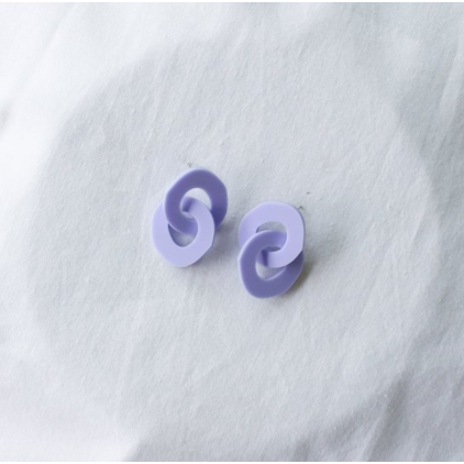 Boucles d'oreilles - glance - 03 - vert et lilas