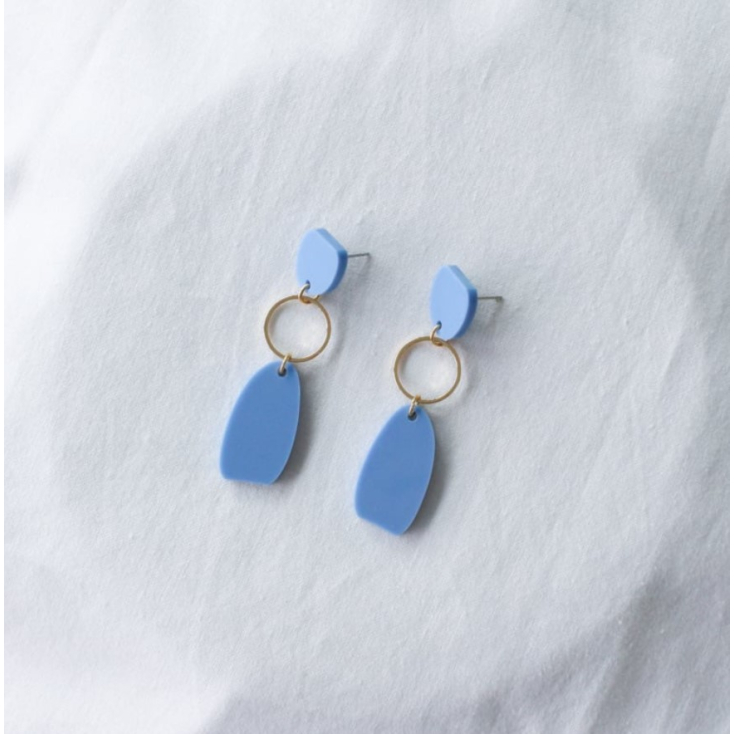 Boucles d'oreilles - glance - 06 - bleu