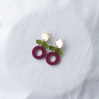 Boucles d'oreilles - glance - 10 - vert et mauve