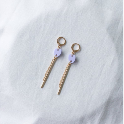 Boucles d'oreilles - glance - 11 - lilas